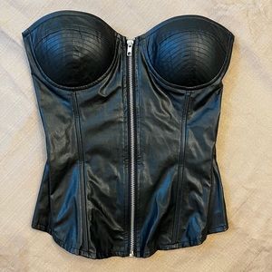 Women’s faux leather bustier from Charlotte Russe. Size small